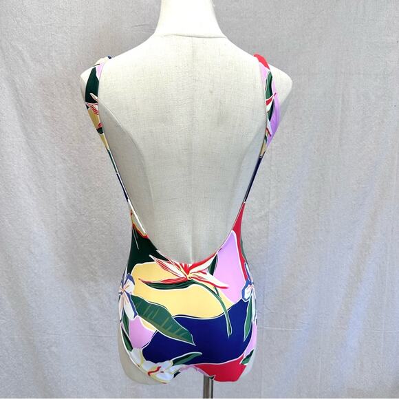Onia Swim Rachel One Piece Swimsuit floral camo Size Small scoop back high cut - Picture 7 of 16